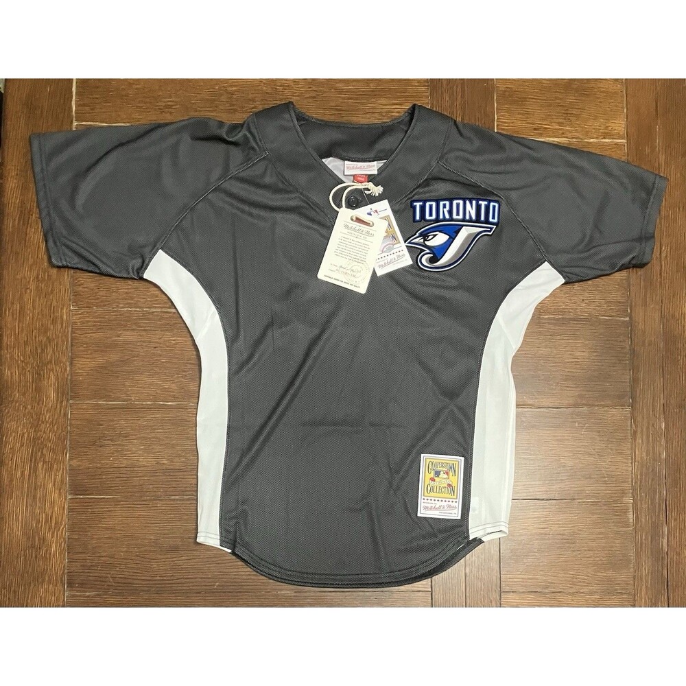 Men’s Sz L Mitchell Ness Toronto Blue Jays #32 ROY HALLADAY Baseball Jersey NWT